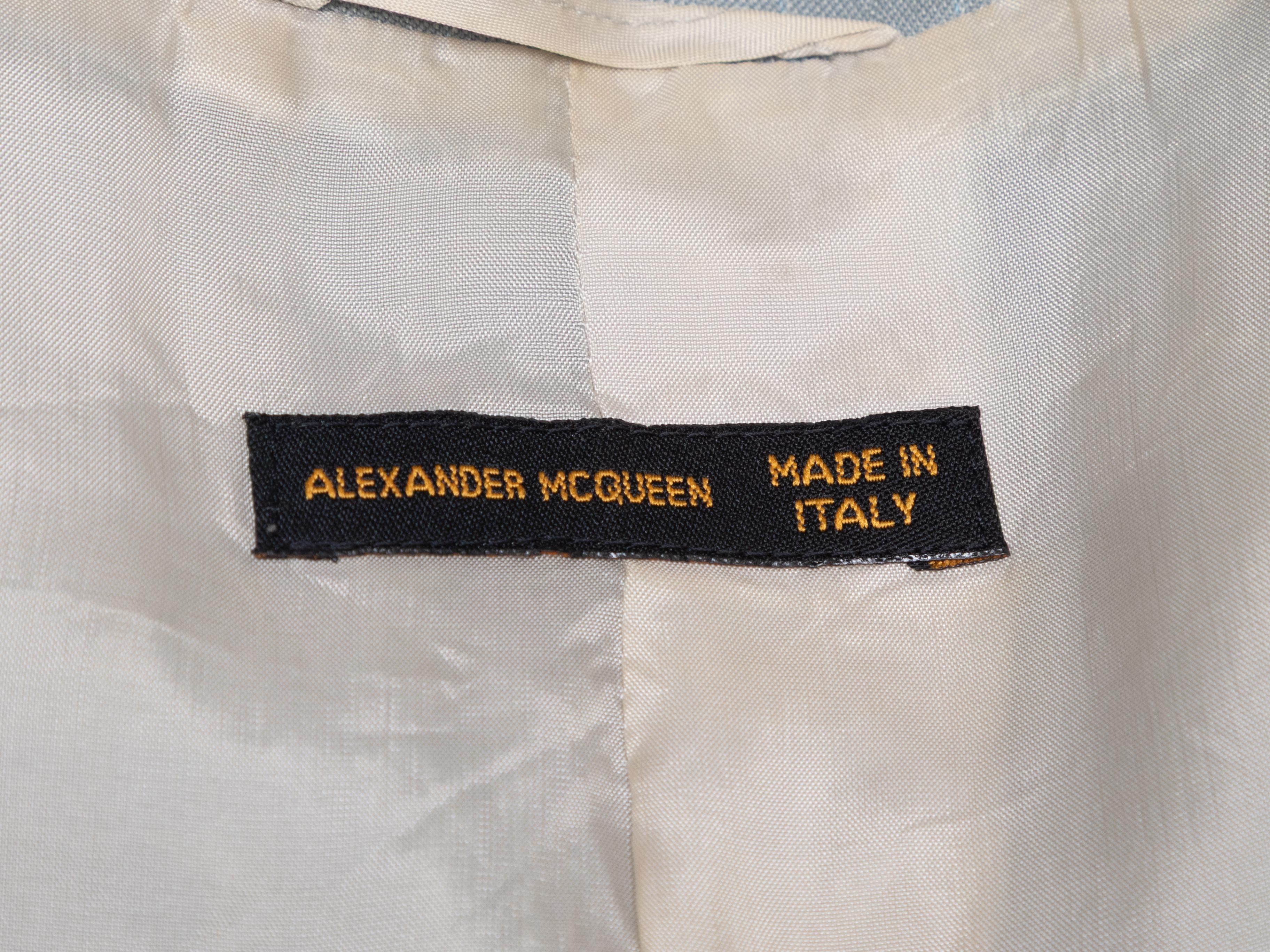 Gonna grigia in lana e misto seta di Alexander McQueen Taglia US XS/S in vendita 4