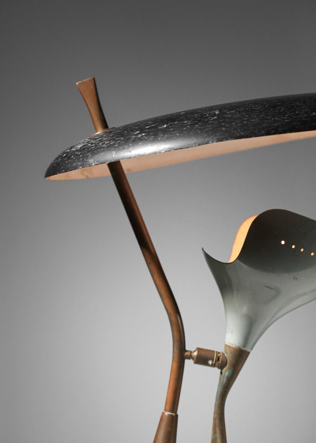 Lampe de table italienne stillux grise et noire des années 60  rare  en vente 3