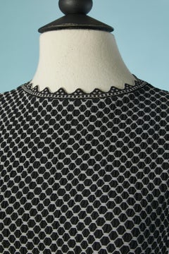 Grey and black jacquard sleeveless dress ALAIA