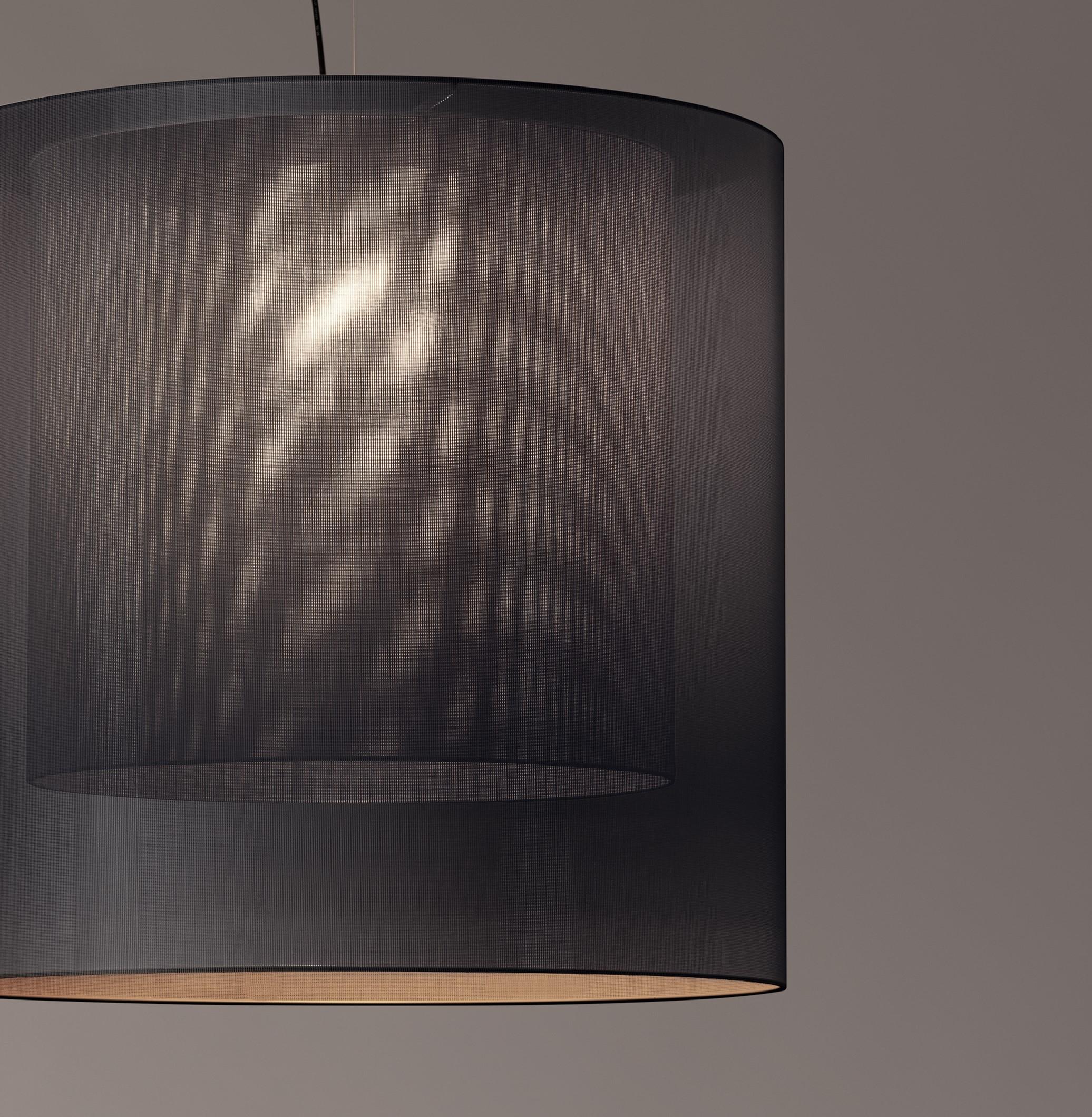 Modern Grey and Black Moaré XL Pendant Lamp by Antoni Arola For Sale