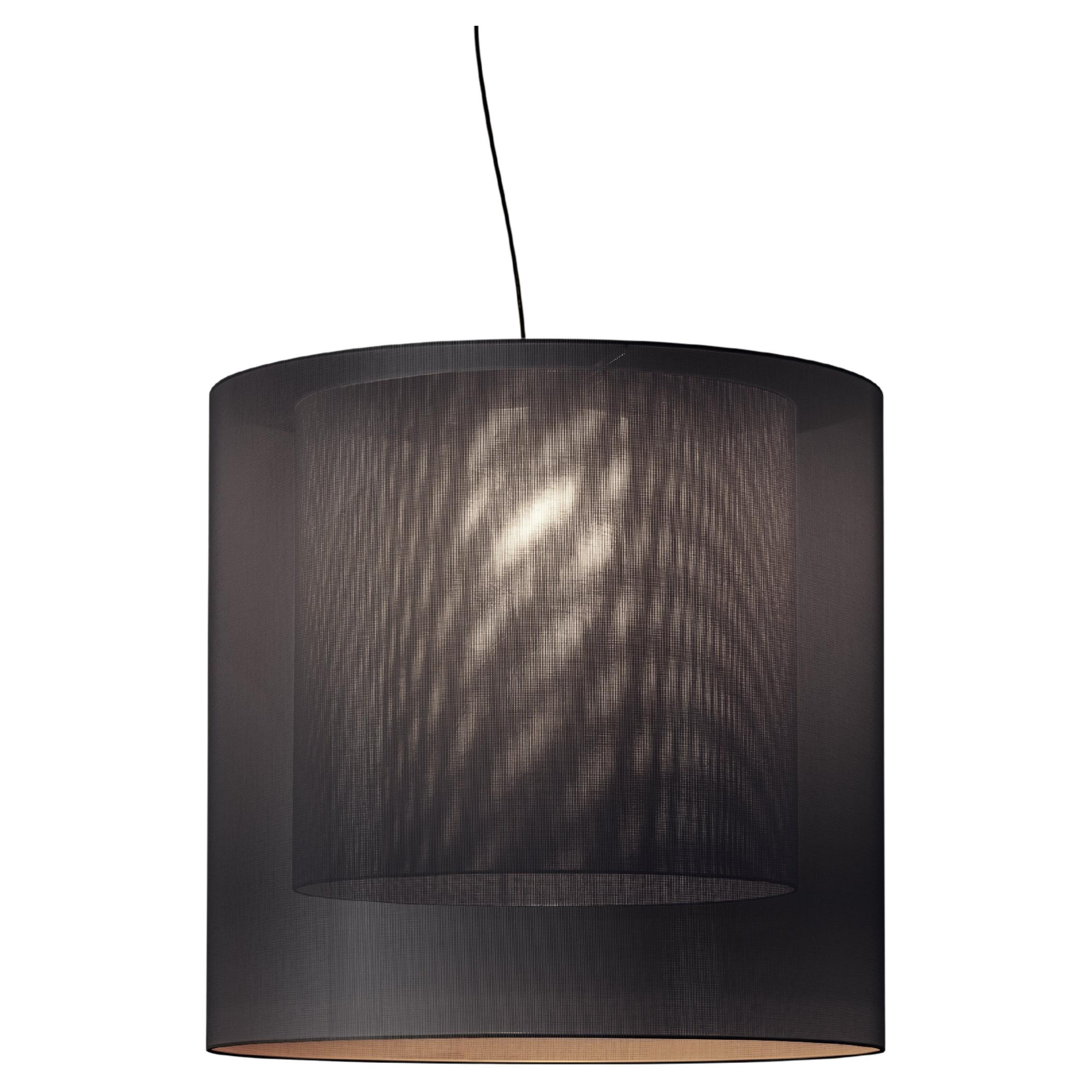Grey and Black Moaré XL Pendant Lamp by Antoni Arola For Sale