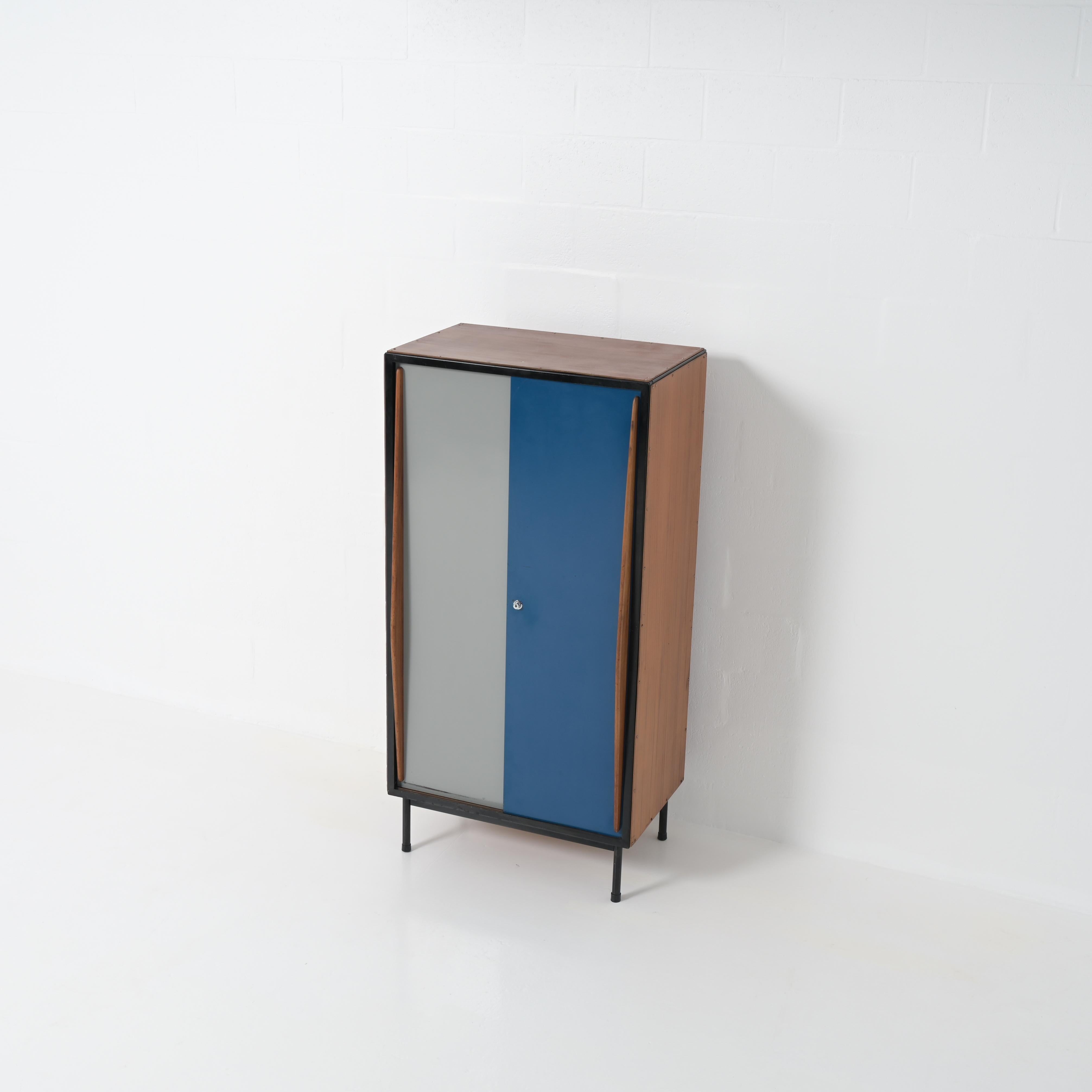 Grey and blue wardrobe by Willy Van Der Meeren for Tubax 3