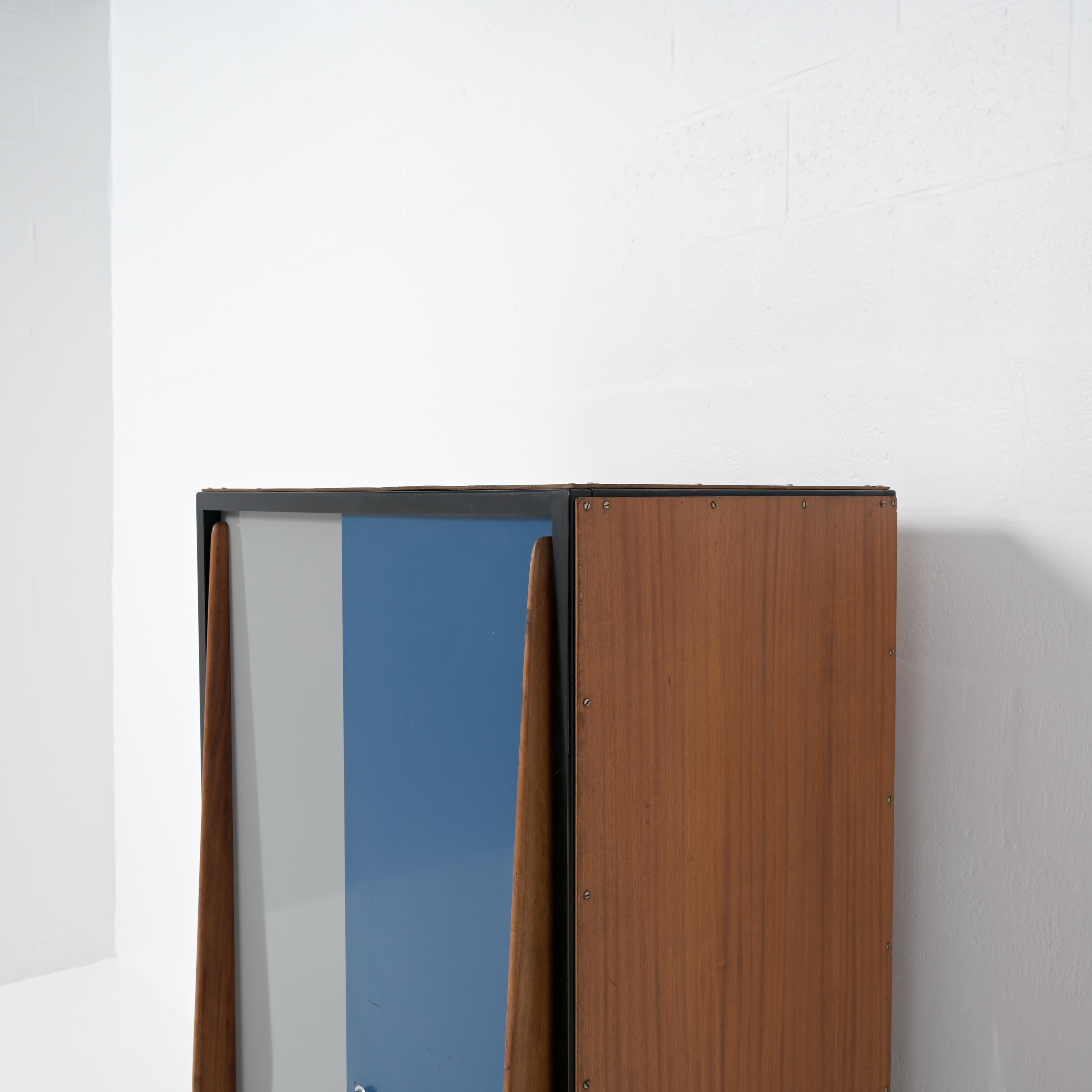 Grey and blue wardrobe by Willy Van Der Meeren for Tubax 1