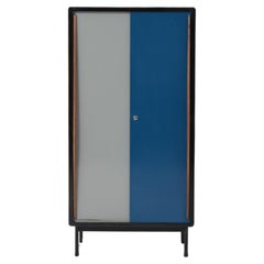 Armoire grise et bleue de Willy Van Der Meeren pour Tubax