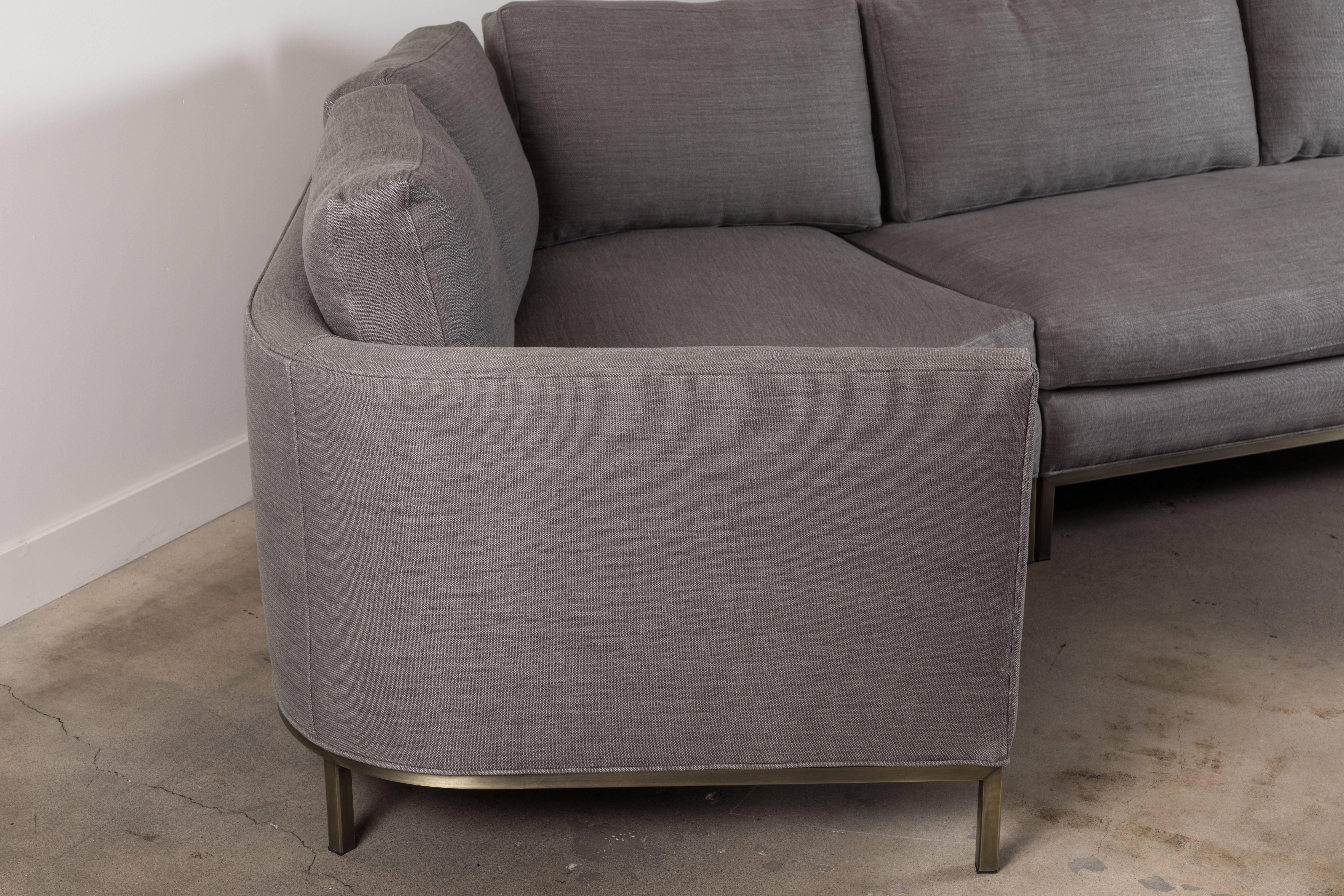 Contemporary Curved Back Sectional by Lawson-Fenning