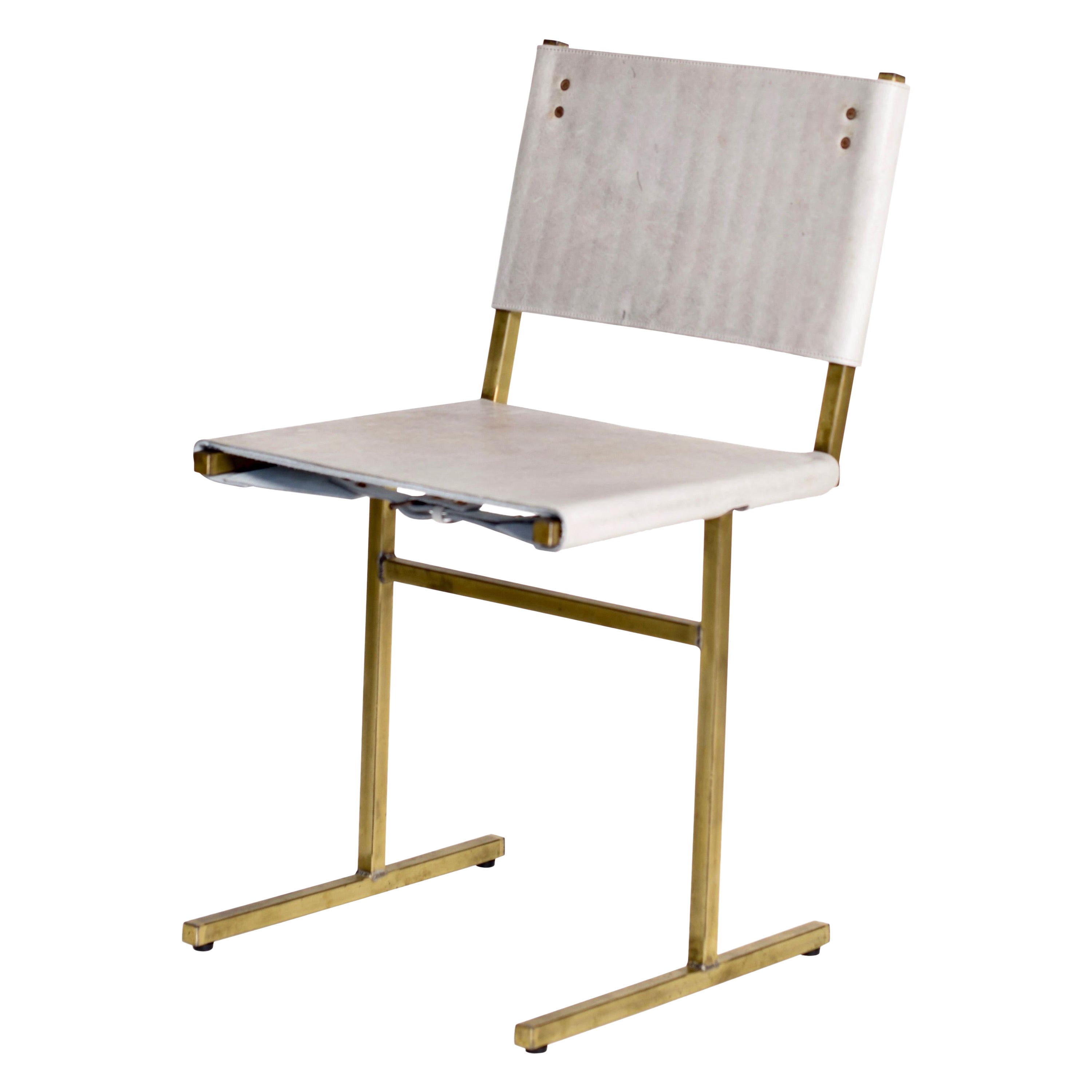 Grey and Brass Memento Chair, Jesse Sanderson For Sale