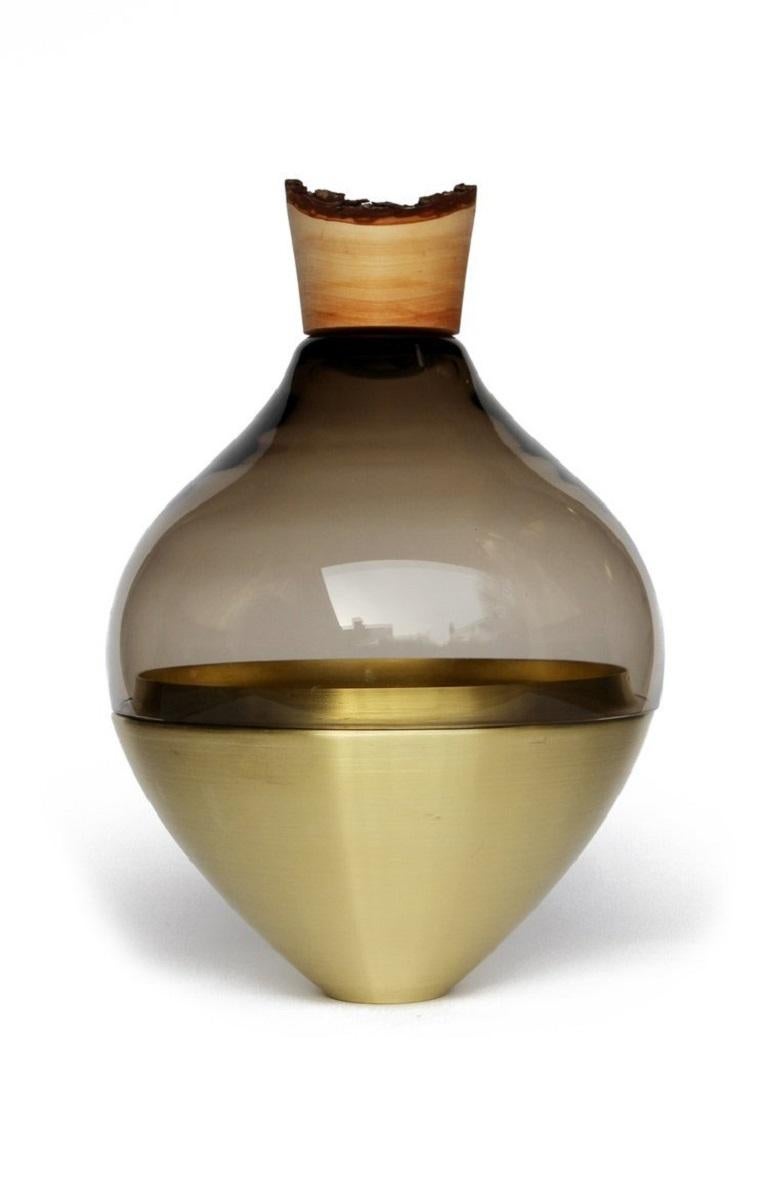 Tedesco Vaso da India II in patina grigia e rame, Pia Wüstenberg in vendita