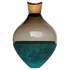 Vase d'Inde II en patine grise et cuivre, Pia Wüstenberg