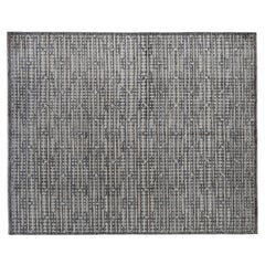 Grey and Ivory Squares Area Rug