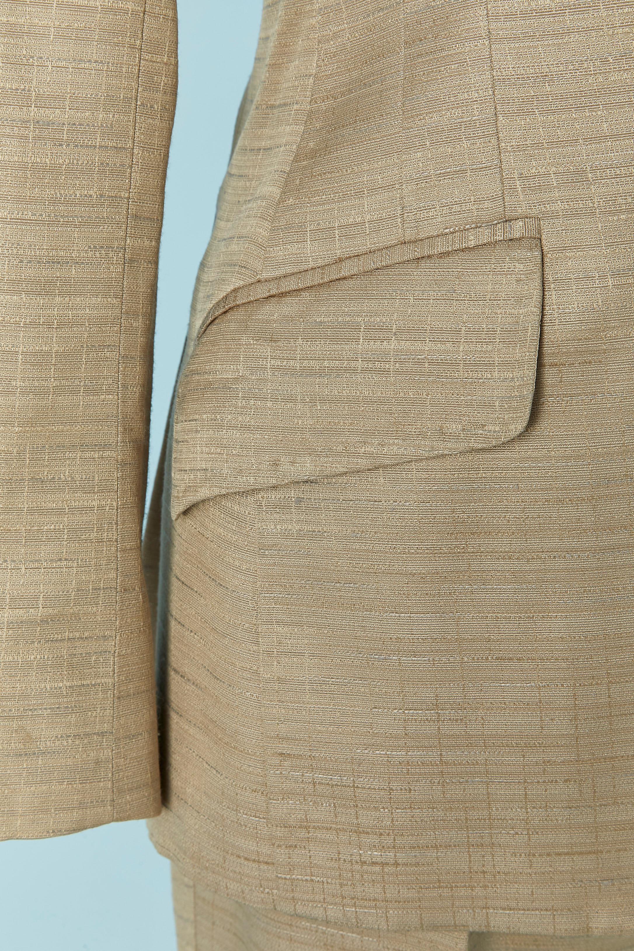 Traje pantalón gris y oro pálido DOLCE & GABBANA en Excelente estado para la venta en Saint-Ouen-Sur-Seine, FR