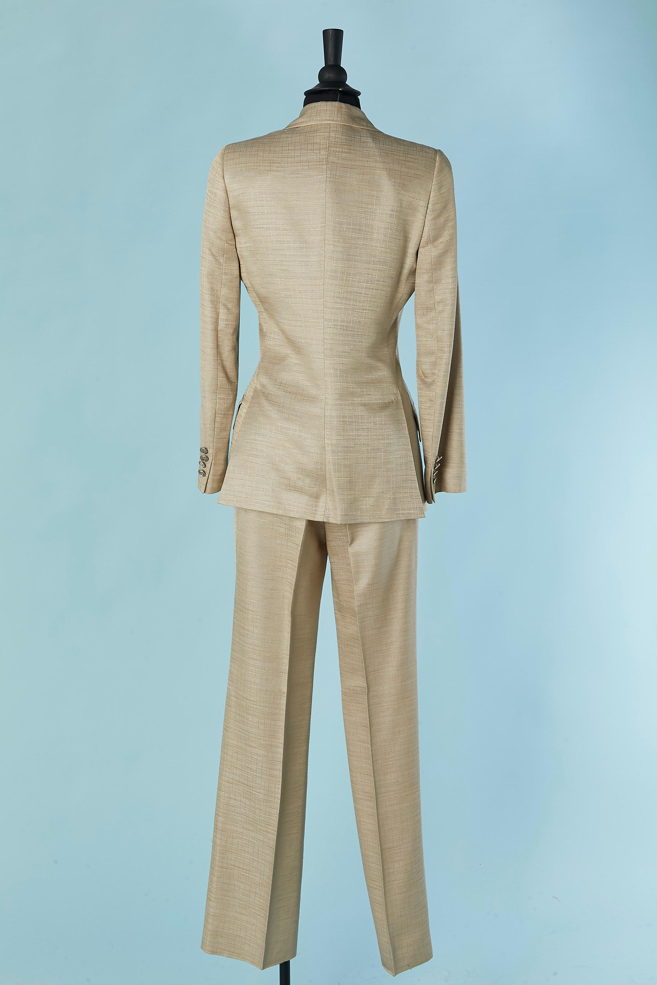 Traje pantalón gris y oro pálido DOLCE & GABBANA en venta 2