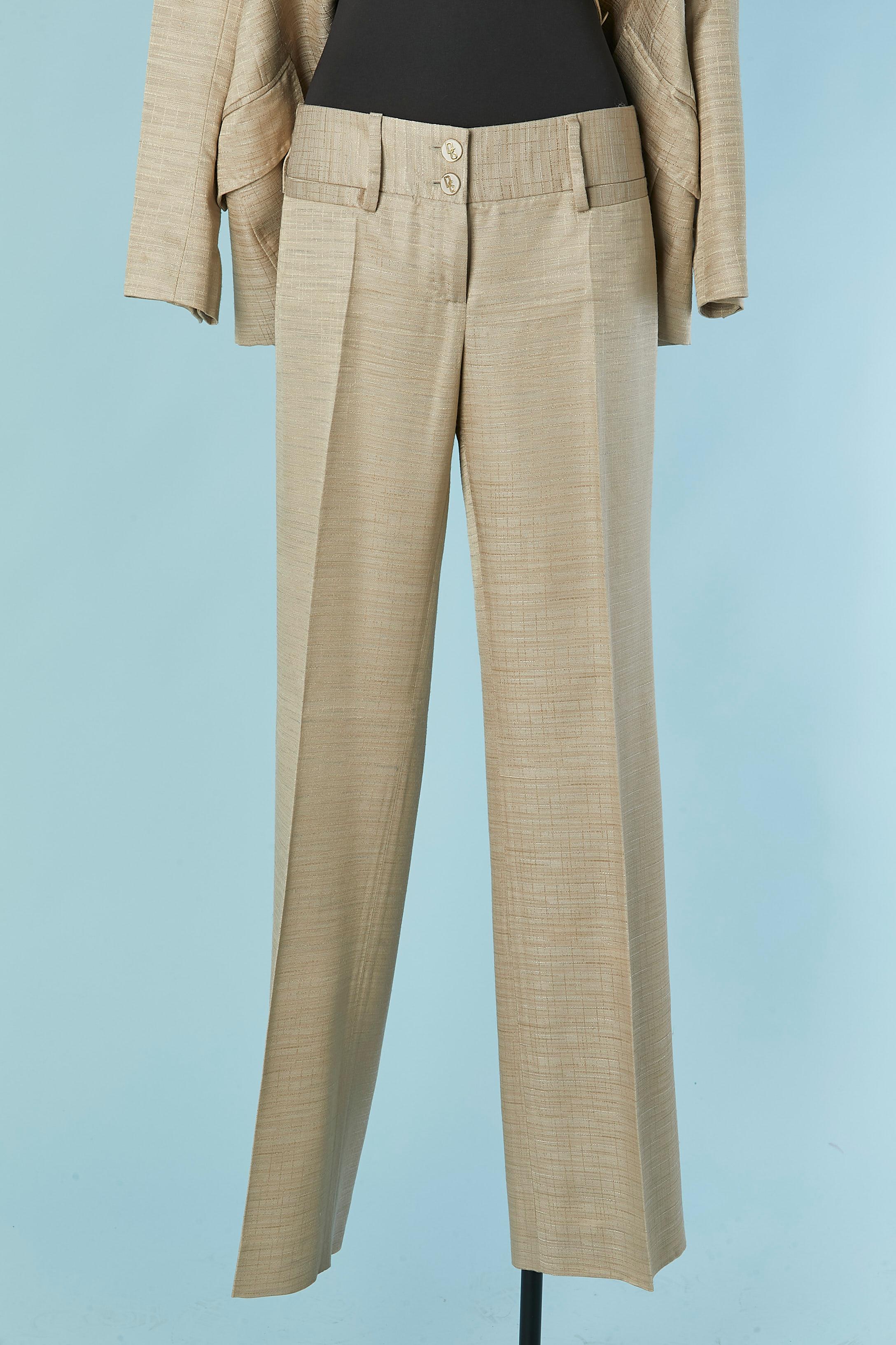 Traje pantalón gris y oro pálido DOLCE & GABBANA en venta 3