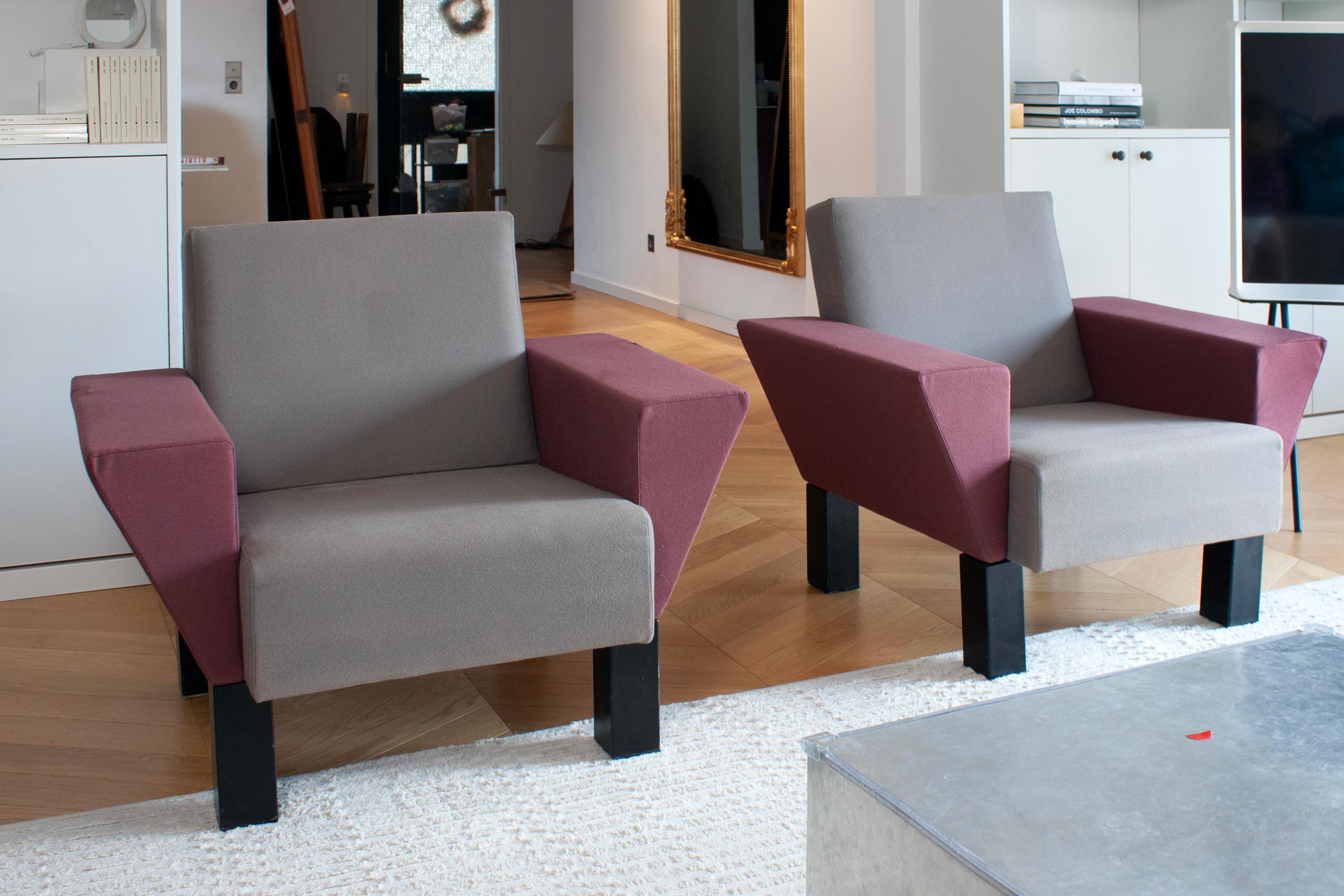Sillón Westside Collections Gris y Violeta 1983 de Ettore Sottsass para Knoll en venta 4