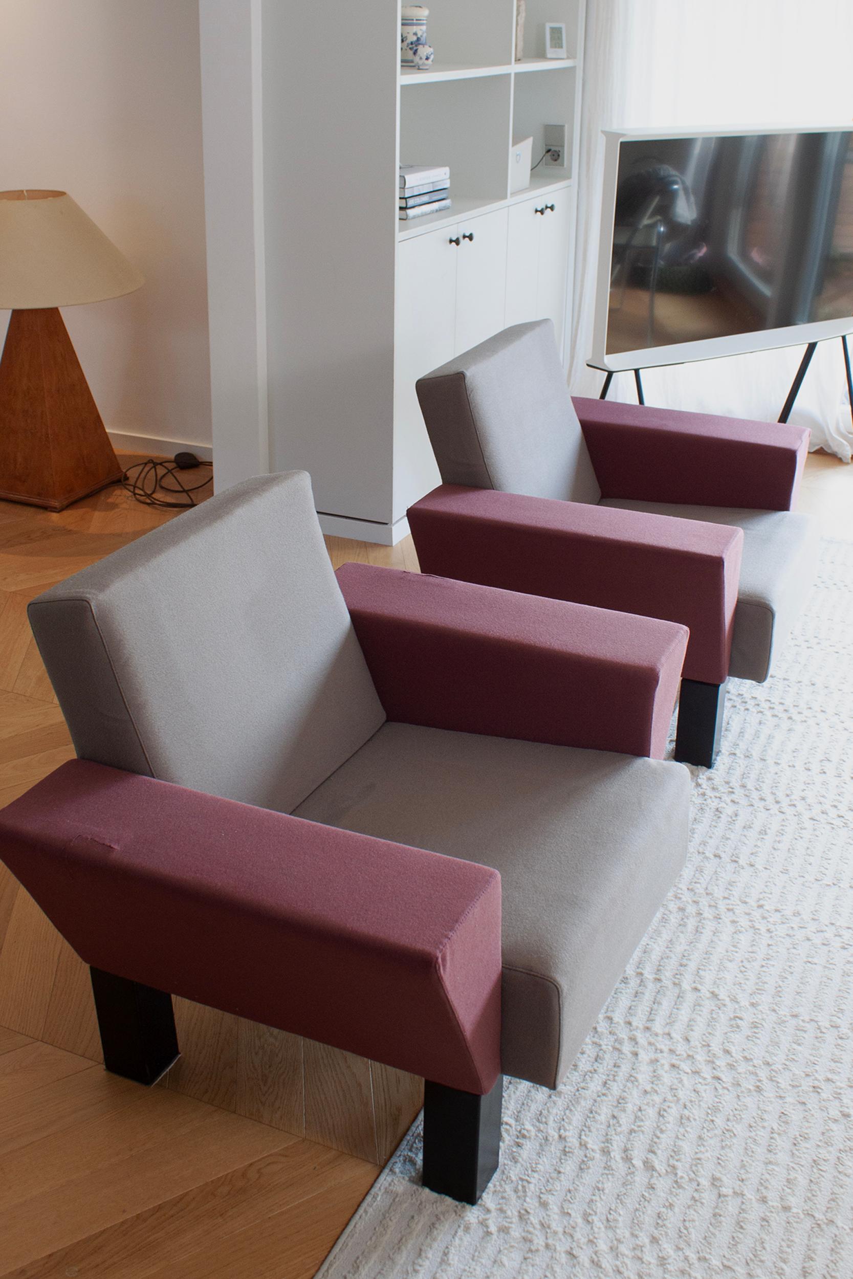 Sillón Westside Collections Gris y Violeta 1983 de Ettore Sottsass para Knoll en venta 6