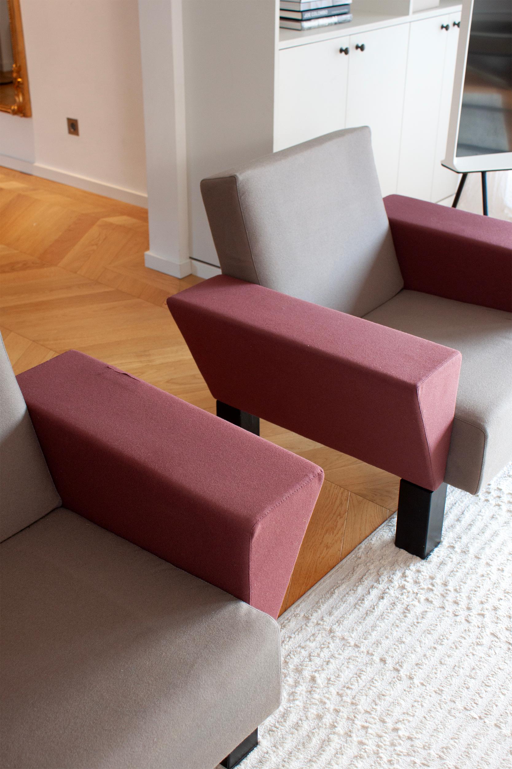 Sillón Westside Collections Gris y Violeta 1983 de Ettore Sottsass para Knoll en venta 7