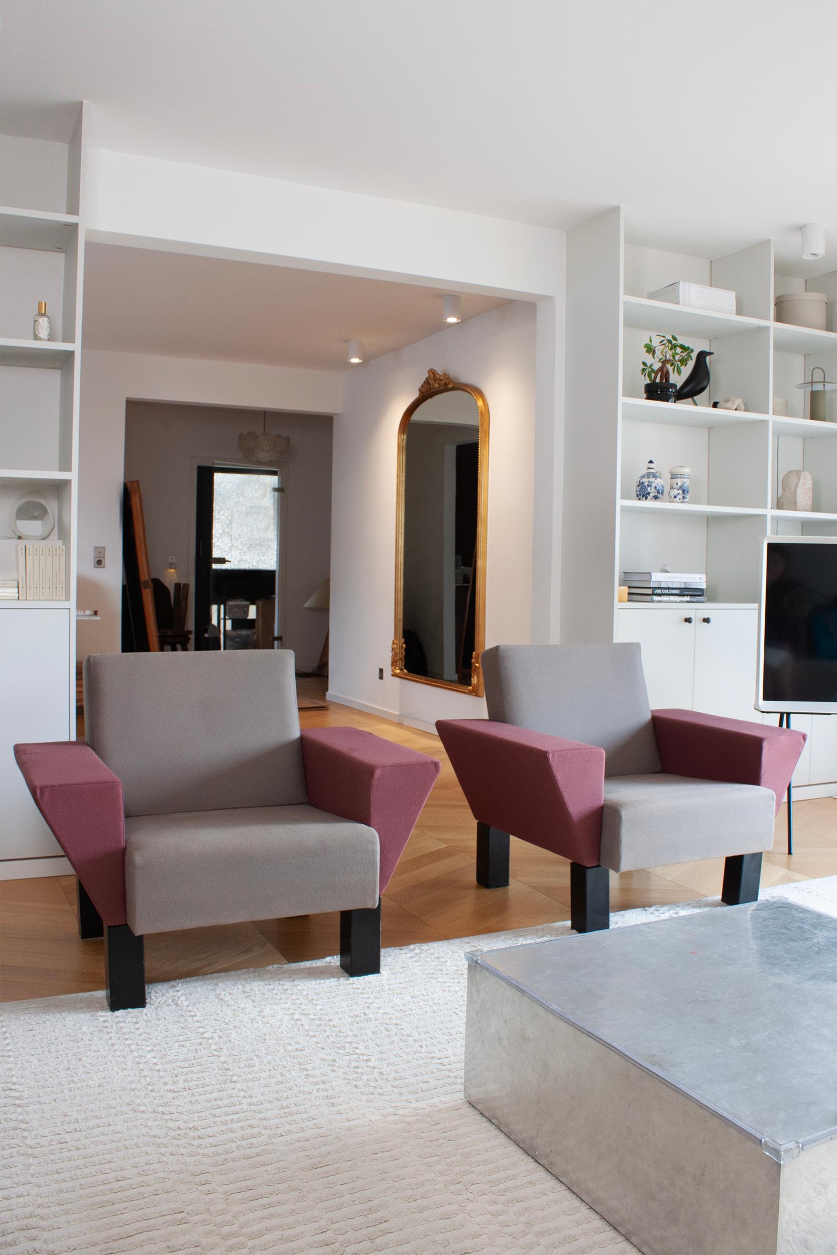 Sillón Westside Collections Gris y Violeta 1983 de Ettore Sottsass para Knoll en venta 8