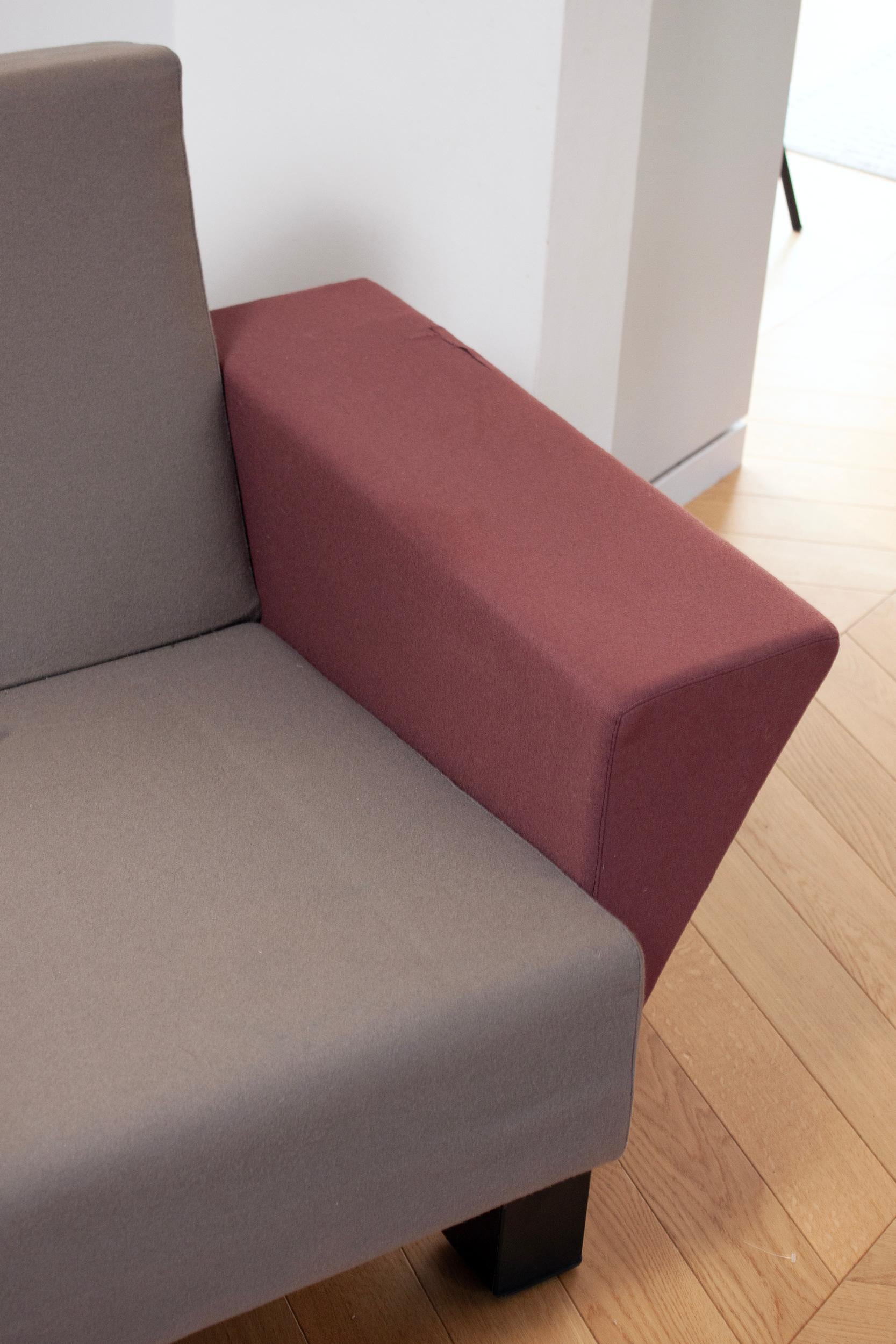 Tedesco set di due poltrone Westside grigio e viola degli anni '80 di Ettore Sottsass per Knoll in vendita