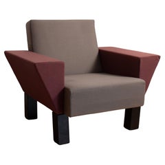 Grey and Purple 1983 Westside Collections Armchair by Ettore Sottsass for Knoll