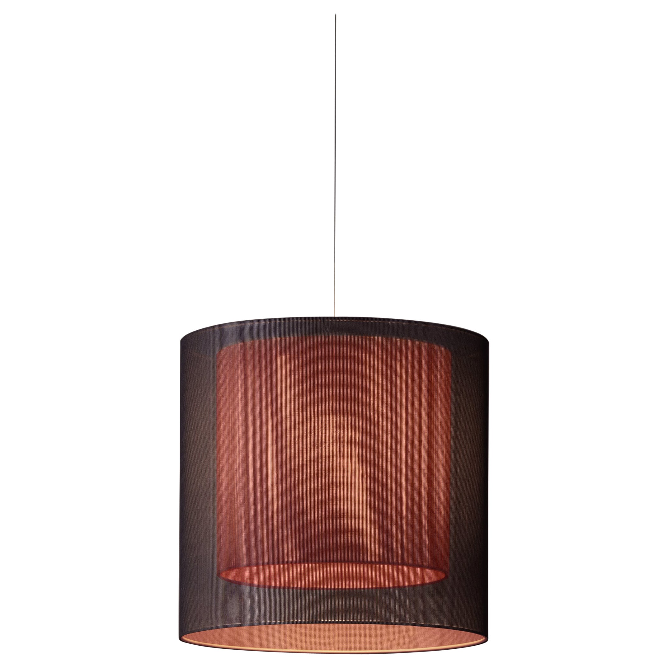 Grey and Red Moaré MS Pendant Lamp by Antoni Arola For Sale