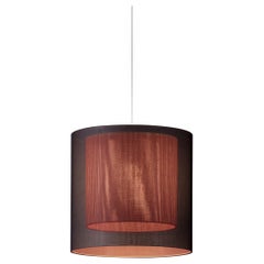 Lampe pendante Moaré MS grise et rouge par Antoni Arola