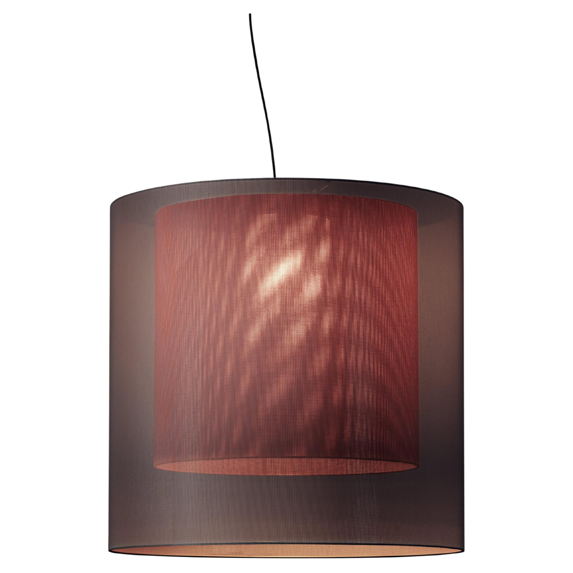 Grey and Red Moaré XL Pendant Lamp by Antoni Arola For Sale