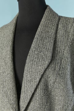 Grey and silver Tweed lurex jacket with chain and star THIERRY MUGLER