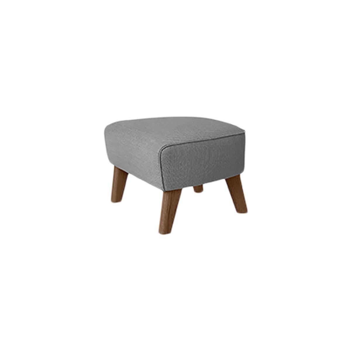 Grey and smoked Oak Raf Simons Vidar 3 My Own Chair footstool by Lassen
Dimensions: w 56 x d 58 x h 40 cm 
Materials: Textile
Also Available: Other colors available.

The My Own Chair Footstool has been designed in the same spirit as Flemming