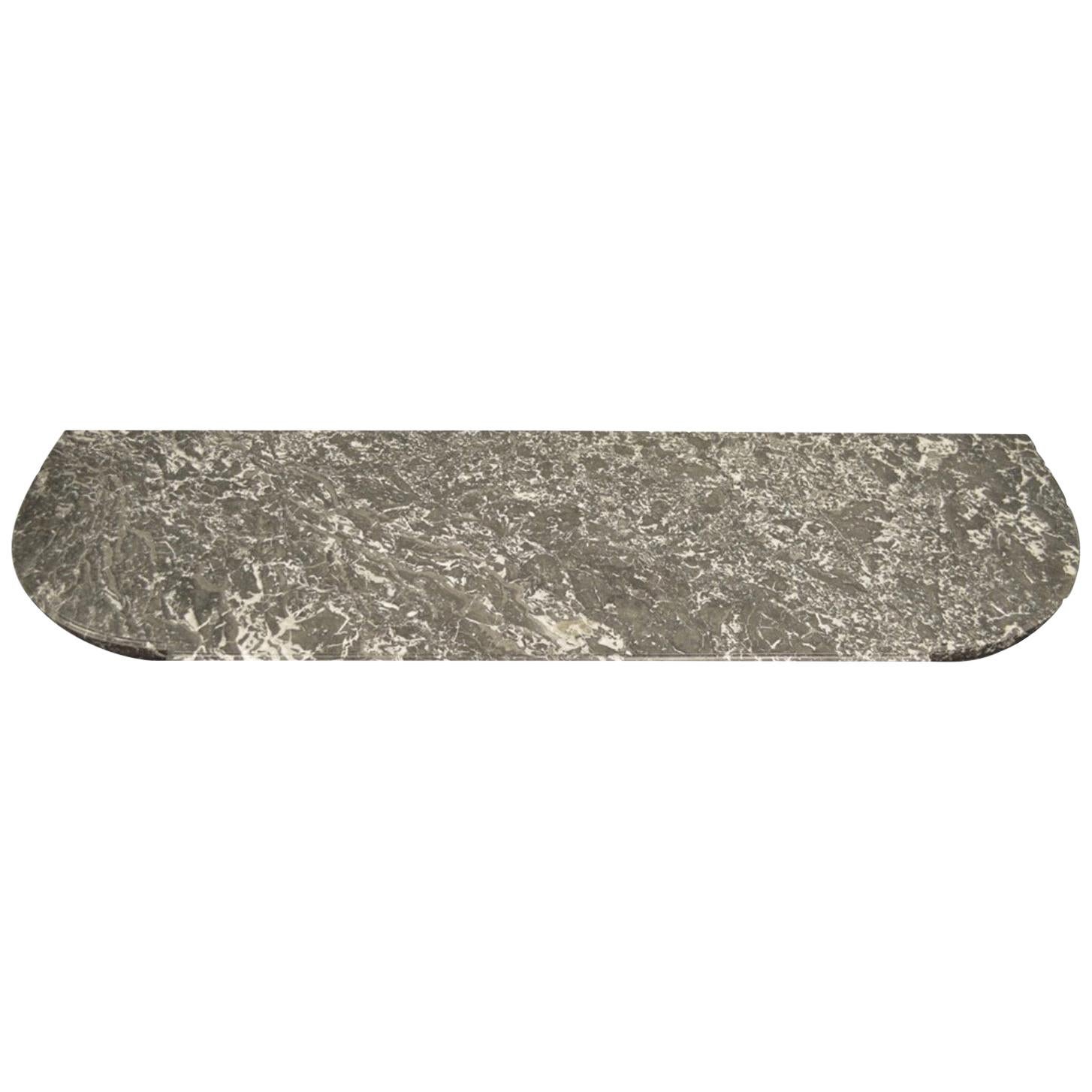 Tischplatte aus grauem und weißem Marmor