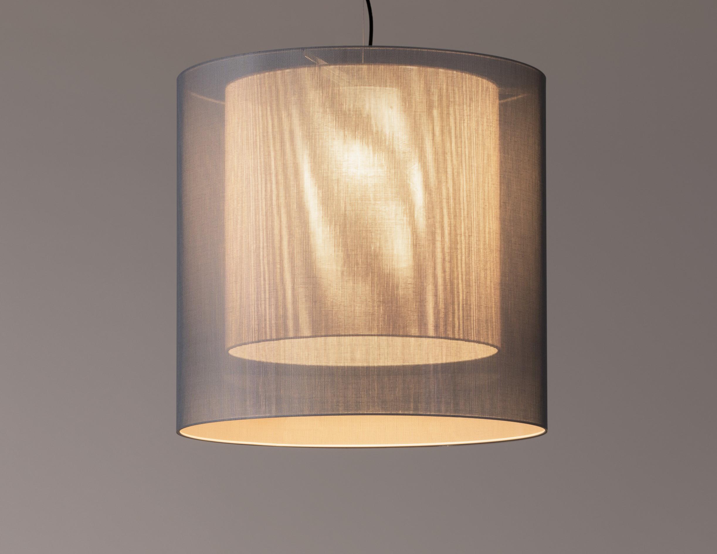 Modern Grey and White Moaré LM Pendant Lamp by Antoni Arola For Sale