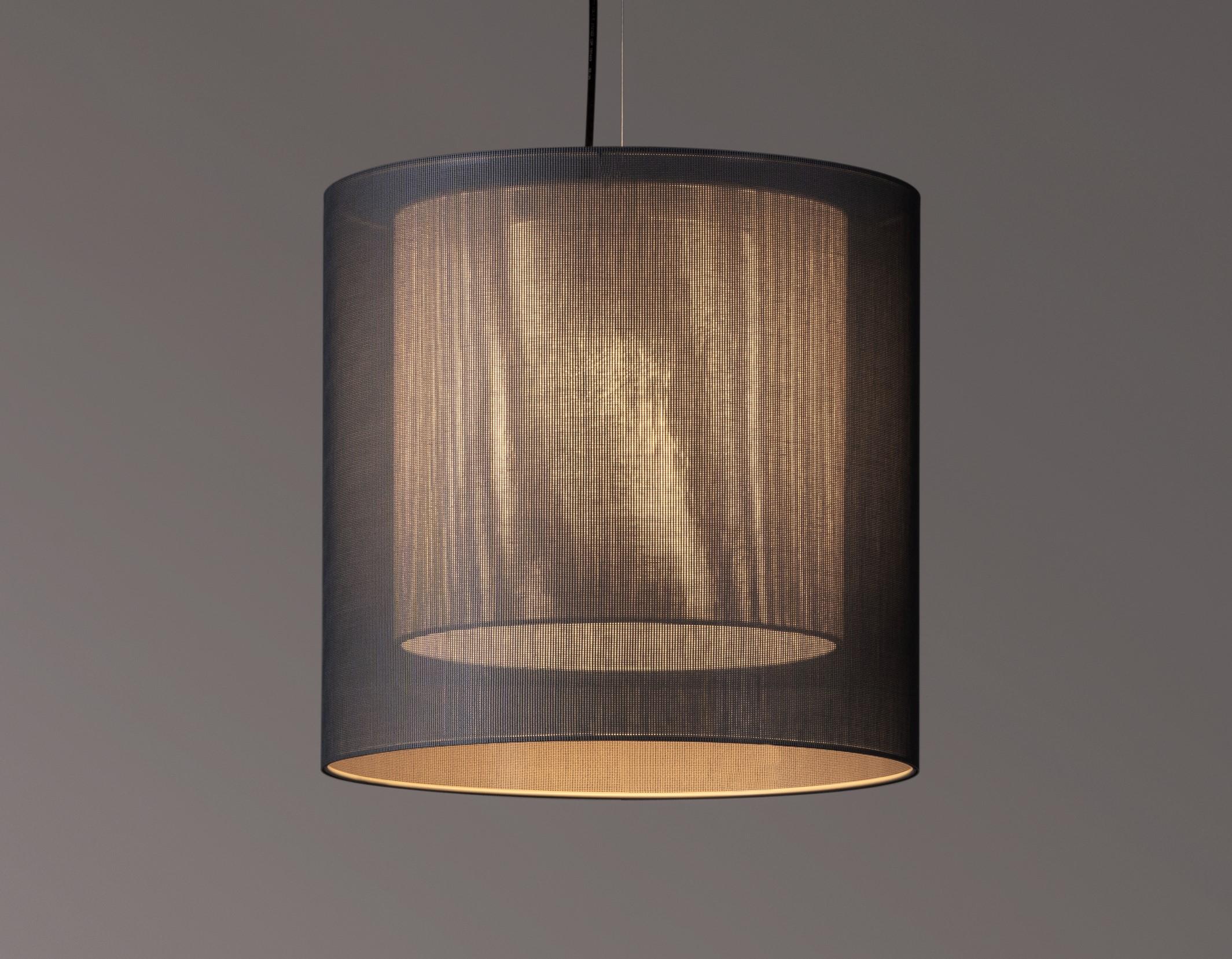 Modern Grey and White Moaré MS Pendant Lamp by Antoni Arola For Sale