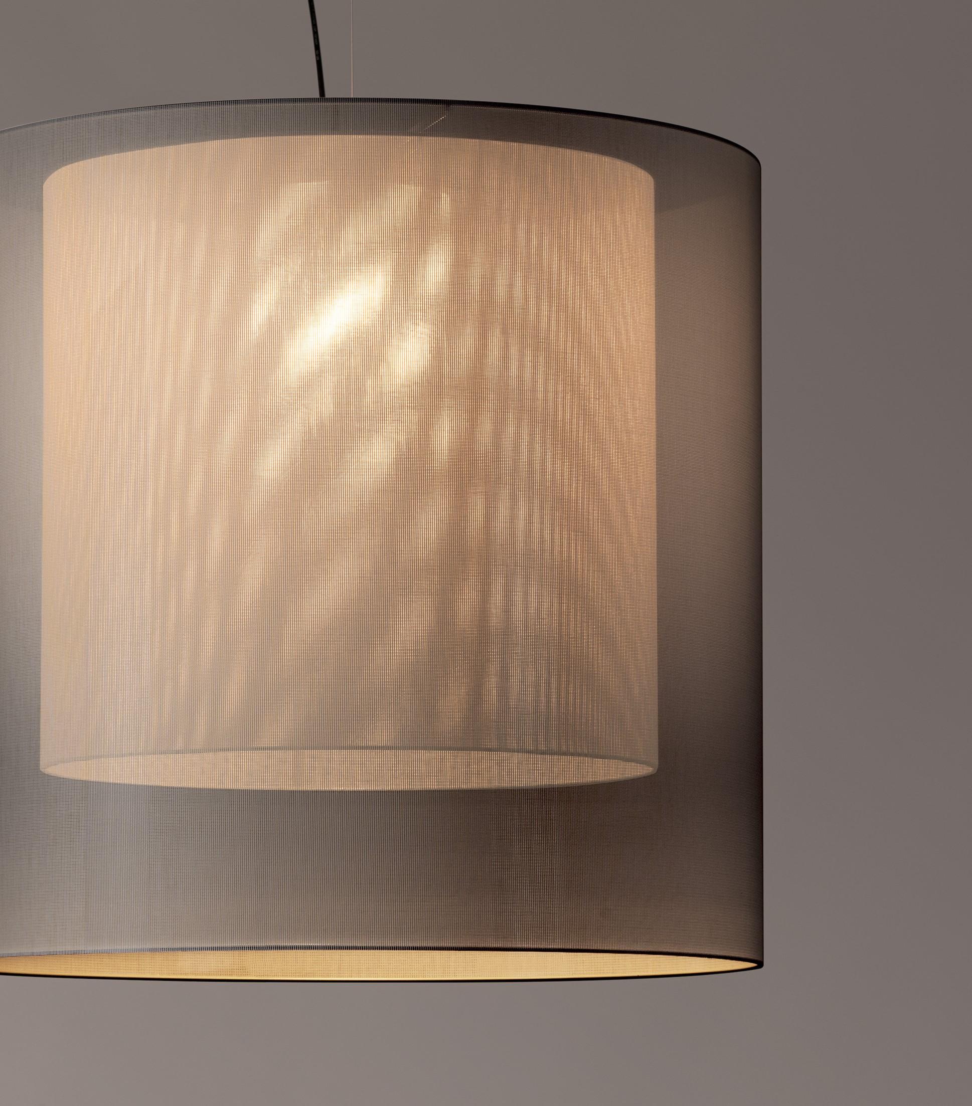 Modern Grey and White Moaré XL Pendant Lamp by Antoni Arola For Sale