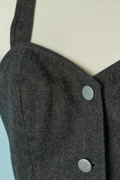 Bustier en laine flanelle gris anthracite CHANTAL THOMASS / SUITE