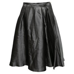 Grey Antonio Berardi Taffeta A-Line Skirt Size IT 42