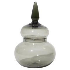 Vintage Grey ‘Apothecary’ Jar with Lid by Paolo Venini