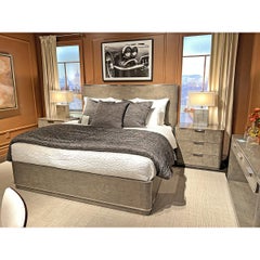 Grey Art Deco Bed Frame - California King