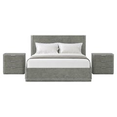 Grey Art Deco Bedroom Set - California King