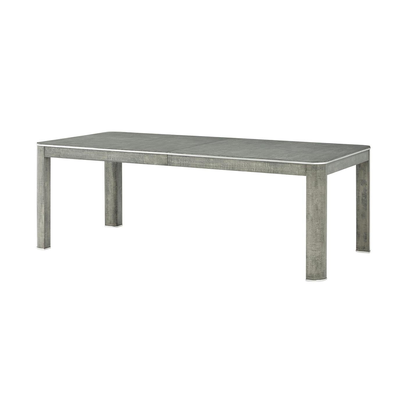 Vietnamien Table à manger extensible Art déco gris en vente