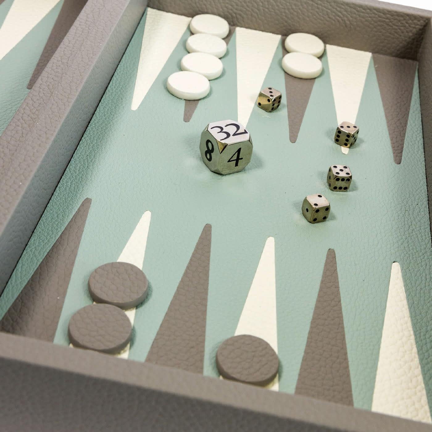 Italian Grey Backgammon Box Game For Sale