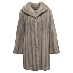 Cappotto in visone grigio Badgley Mischka taglia US S