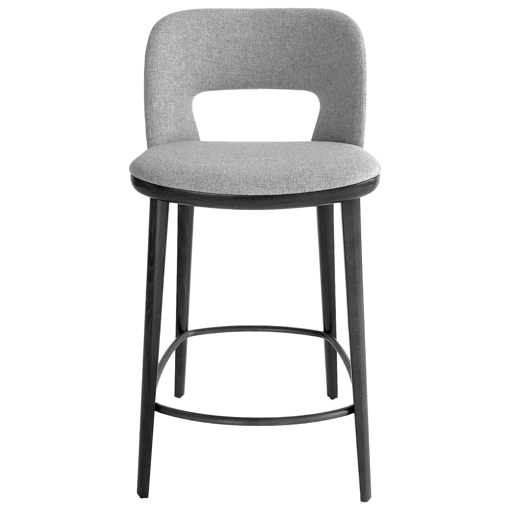 In Stock in Los Angeles, Grey Bar Stool by Carlesi Tonelli, Made in Italy