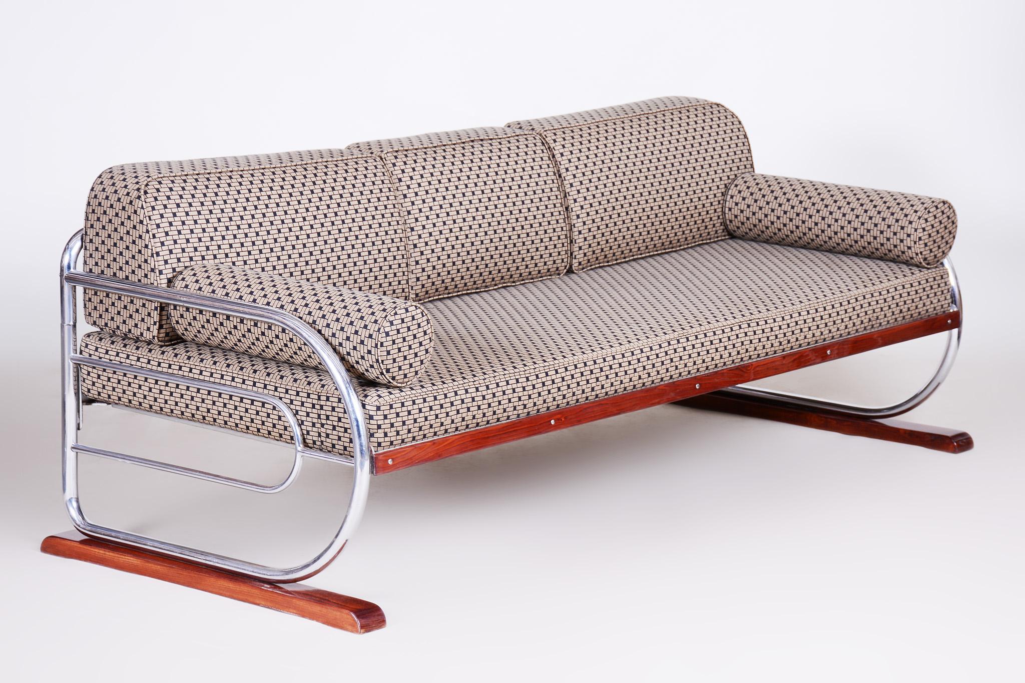 Graues Bauhaus-Sofa aus den 1930er Jahren in Tschechien von Robert Slezak, entworfen von Thonet (Tschechisch) im Angebot