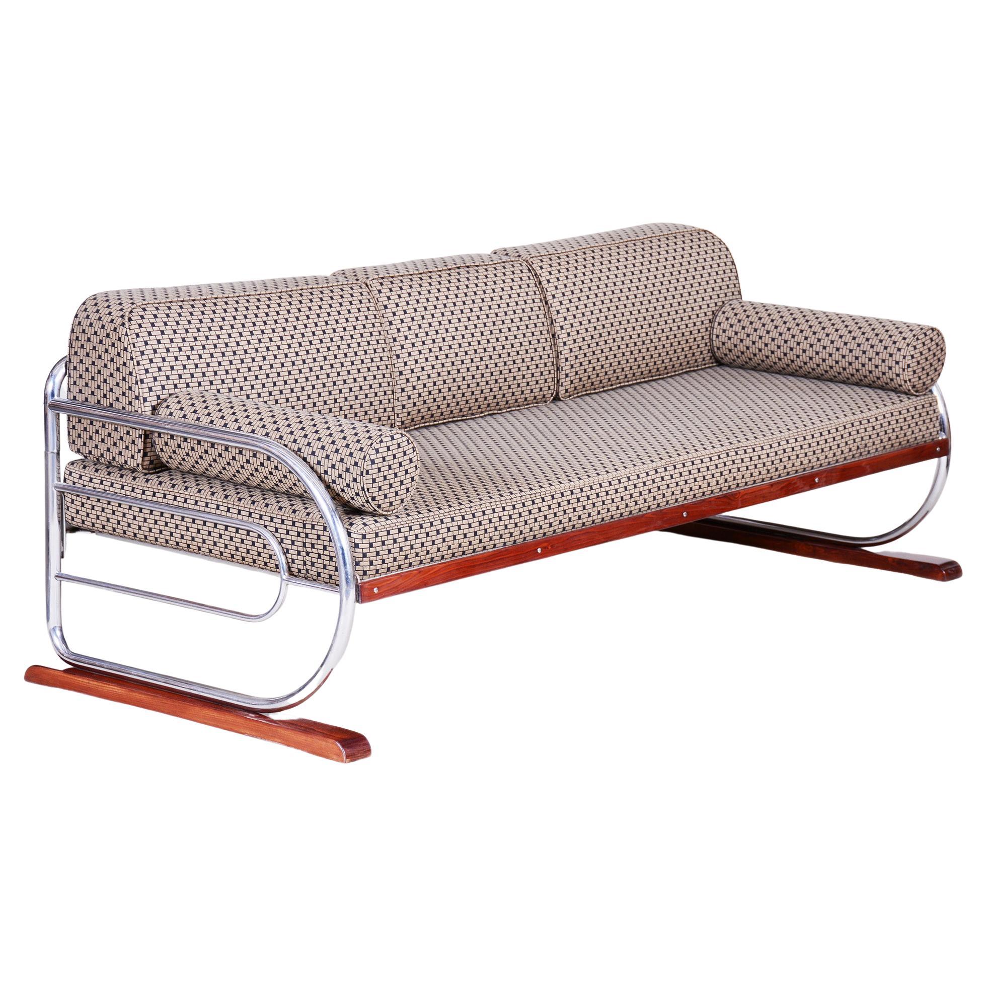 Grey Bauhaus Sofa Made in 1930s Czechia by Robert Slezak, Designed by  Thonet For Sale at 1stDibs
