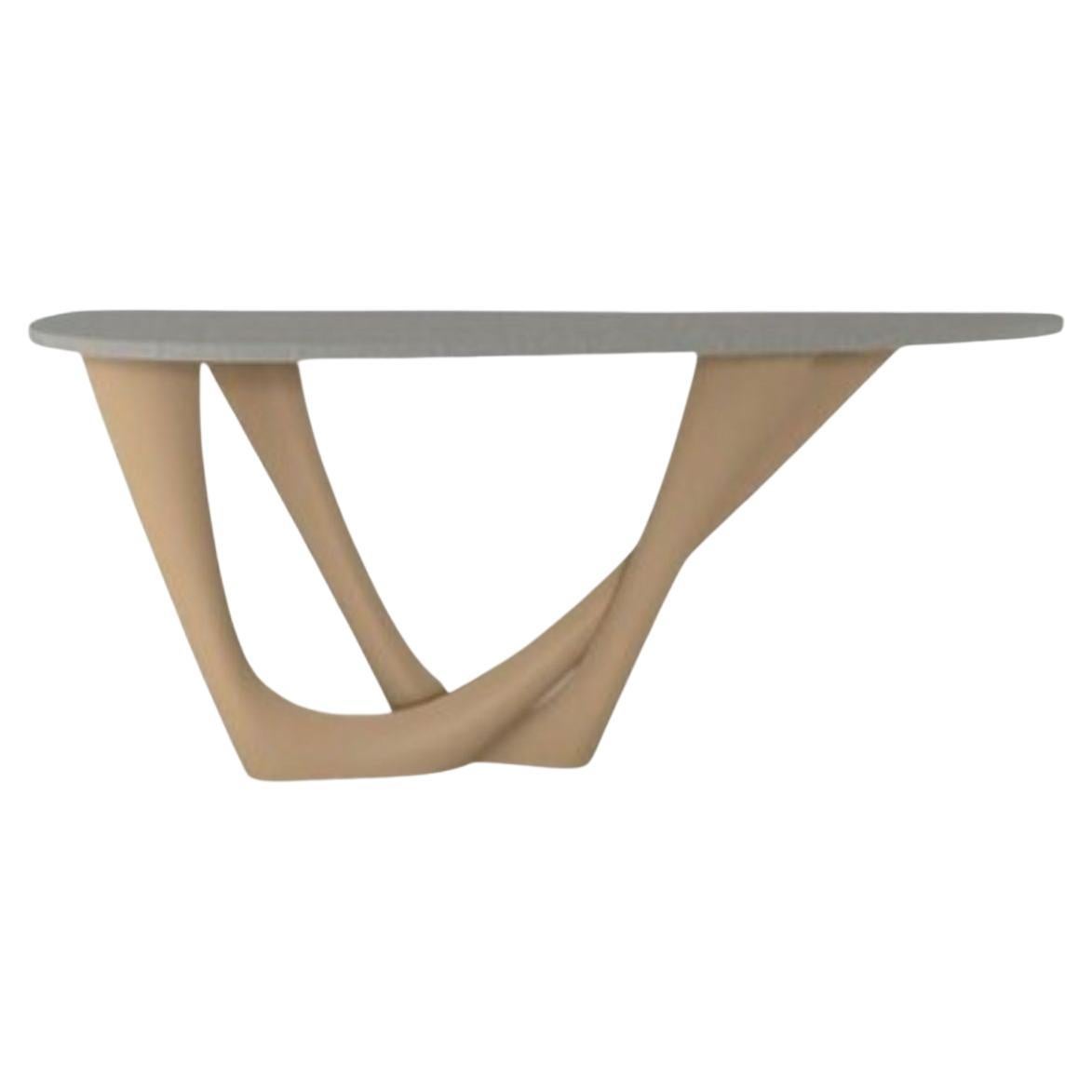 Grey Beige G-Console Duo Concrete Top and Steel Base by Zieta