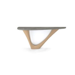 Grey Beige G-Console Mono Steel Base with Concrete Top by Zieta