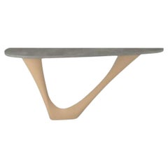 Grey Beige G-Console Mono Steel Base with Concrete Top by Zieta