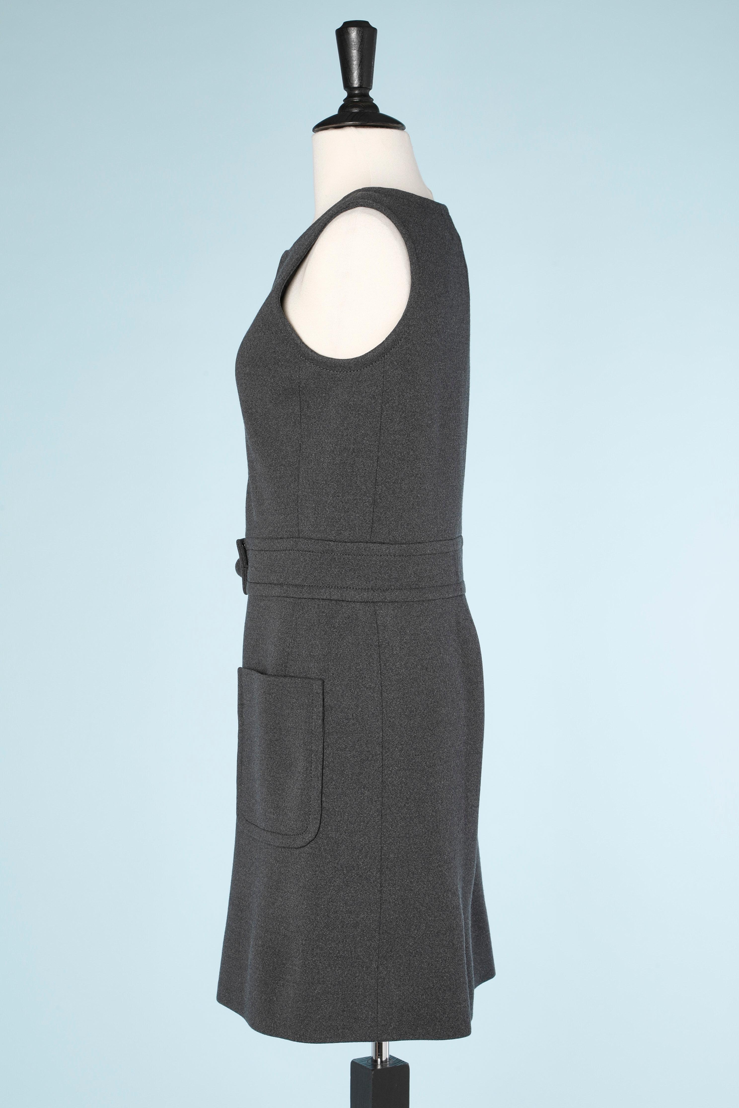 Grey Bermuda jumpsuit in wool Miss Dior for Holt Renfrew 1