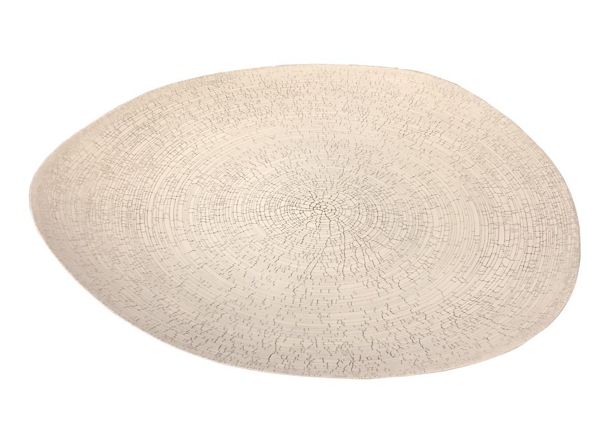 Grey Birch Motif Handmade Platter, Italy, Contemporary In New Condition In New York, NY