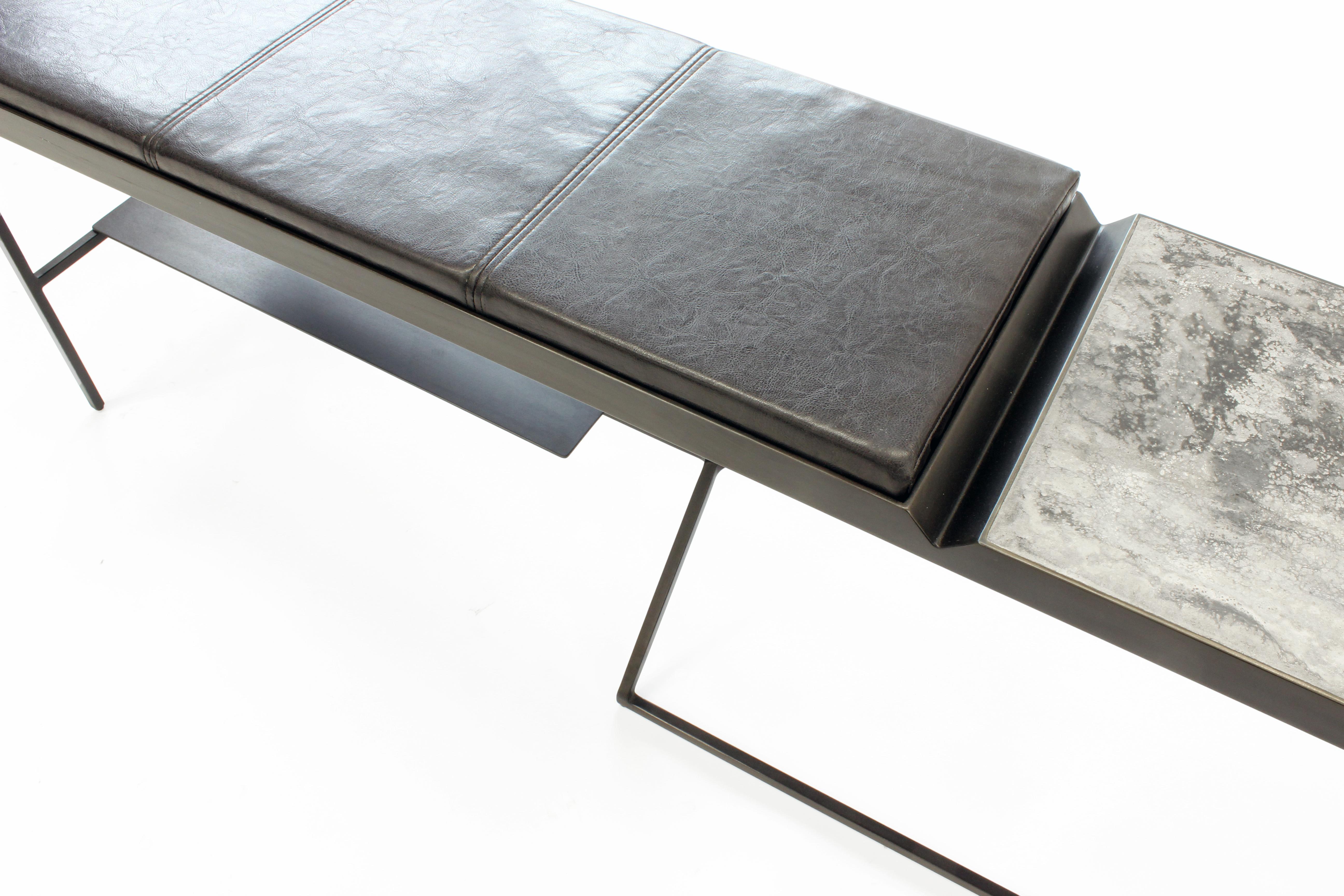 Grey Bird Bench, Concrete + Steel Collection from Joshua Howe Design 1