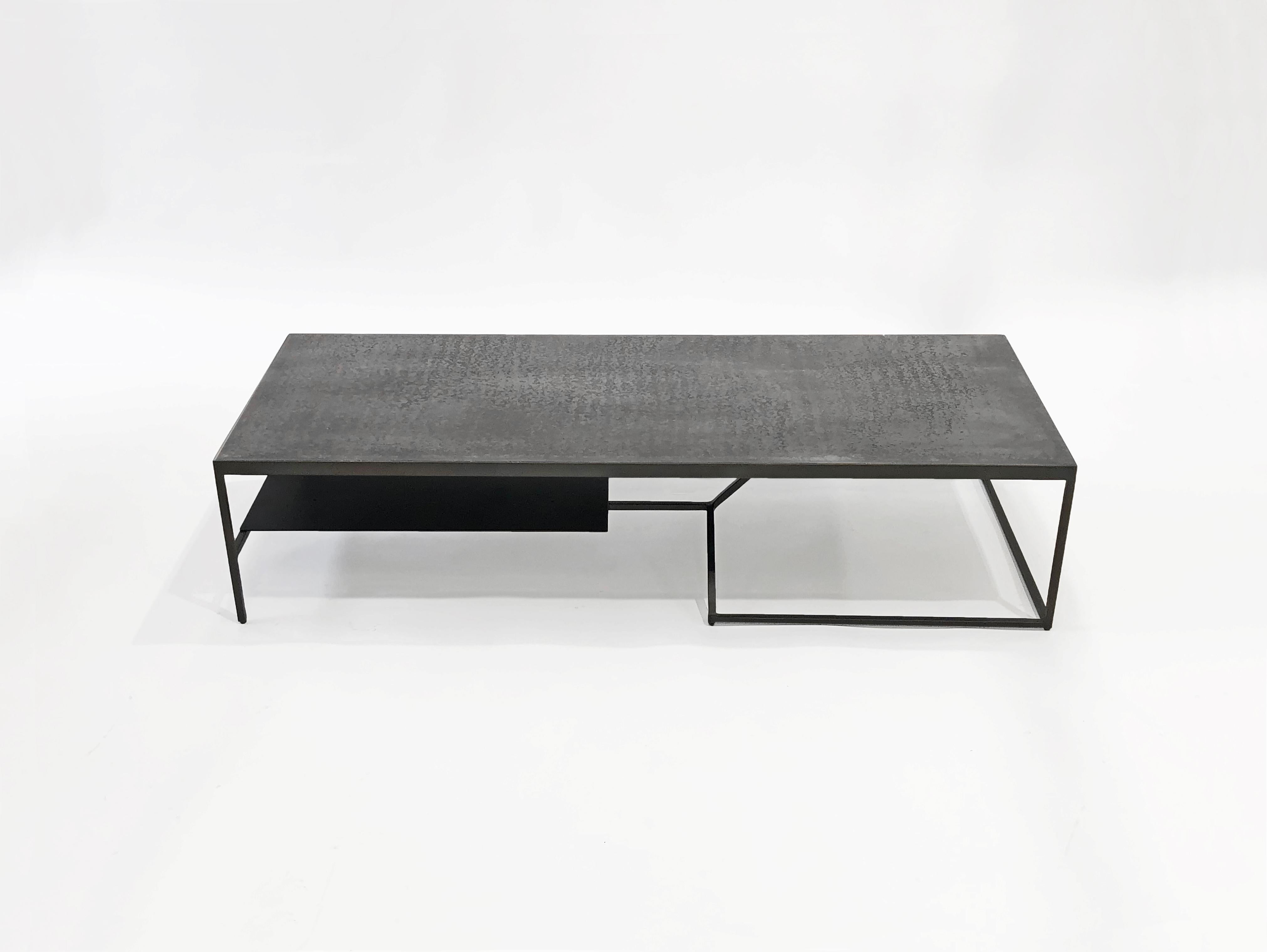 Blackened Grey Bird Coffee Table, Concrete + Steel Collection from Joshua Howe Design  For Sale
