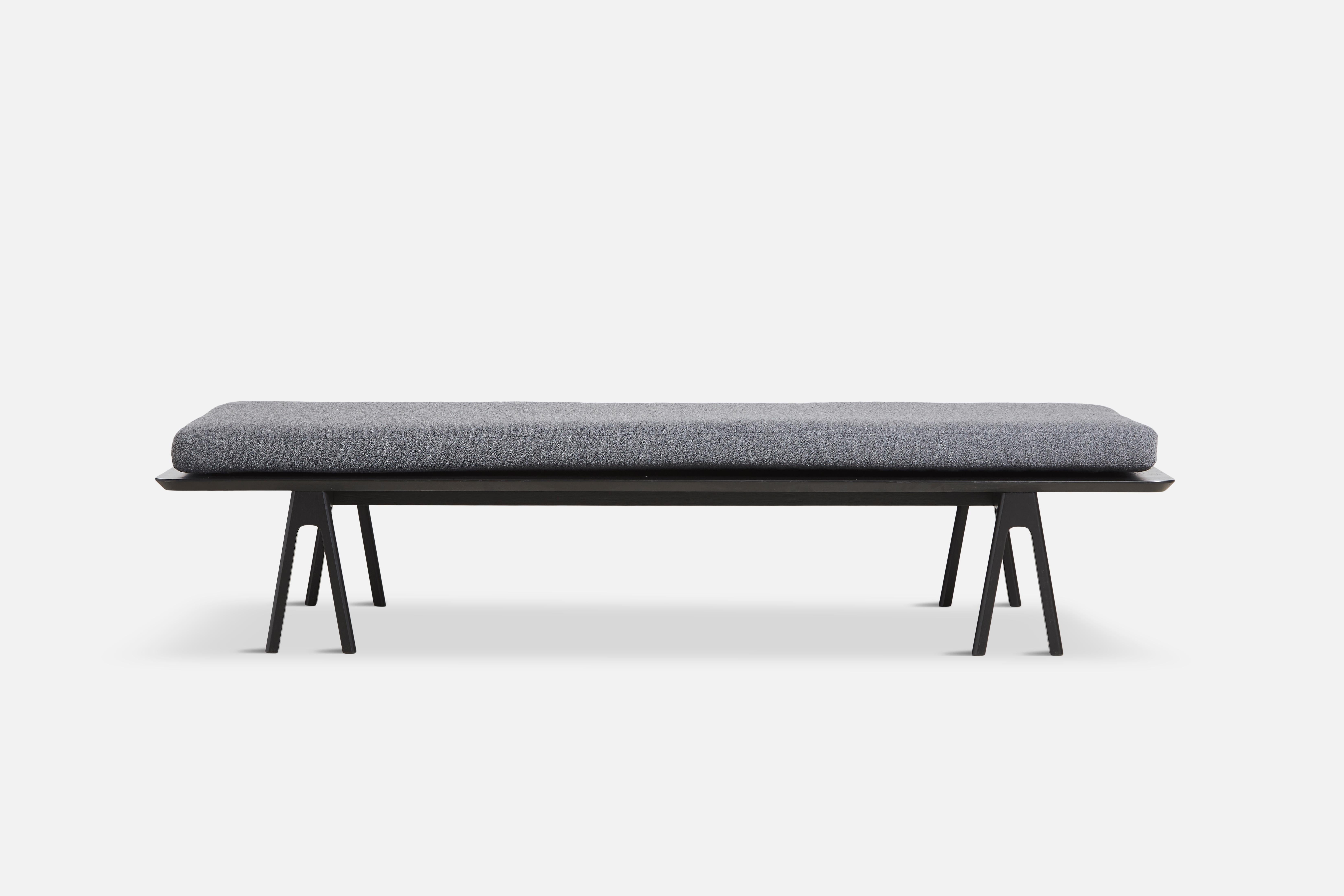 Post-Modern Grey Black Boucle Level Daybed by Msds Studio